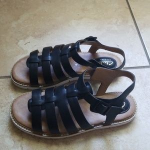 Clark's black sandals